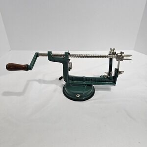 Back To Basics Heavy-Duty Apple Peeler Corer Slicer With Suction Base Green